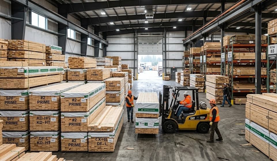 Reclaimed lumber yard